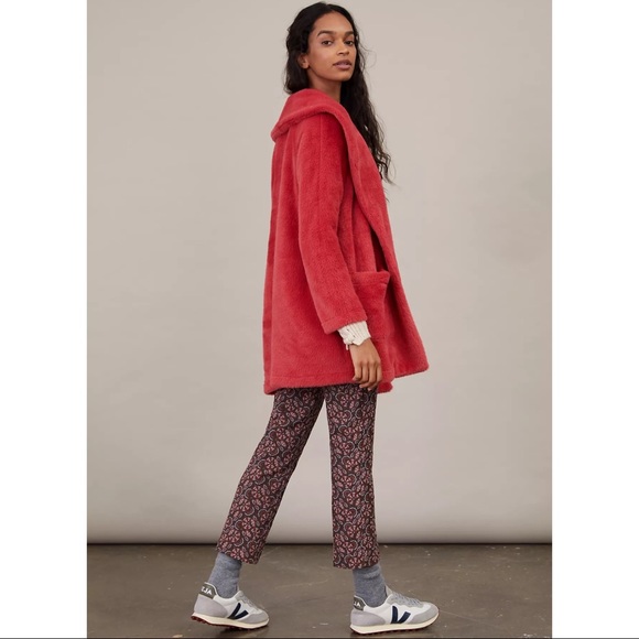 Anthropologie Sanctuary Elena Plush Shawl Jacket - in Medium Pink - NWT - SZ XL - Picture 4 of 13